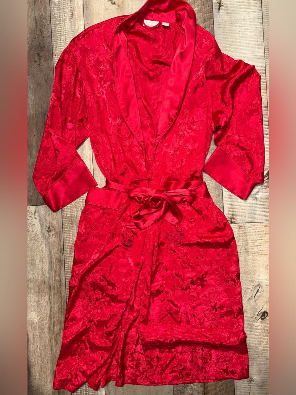 Vintage Gold Label Victoria’s Secret Robe in Red